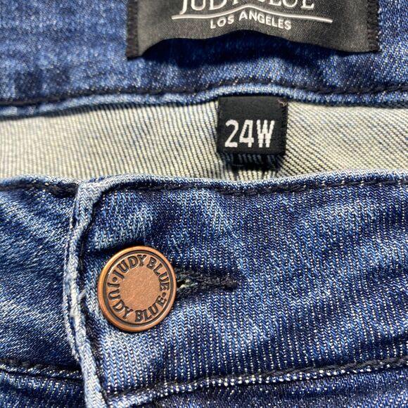 Judy Blue Jeans Women Plus Size 24W Blue Relaxed Fit,Stretch - Picture 4 of 15